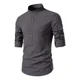 thumbnail image 2 of Camisa Slim Fit Rayas Cuello Mao Hombre Casual Casey Kevin, 2 of 8