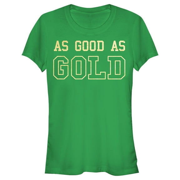 Junior's Lost Gods St. Patrick's Day As Good as Gold  Graphic Tee Kelly Green Small