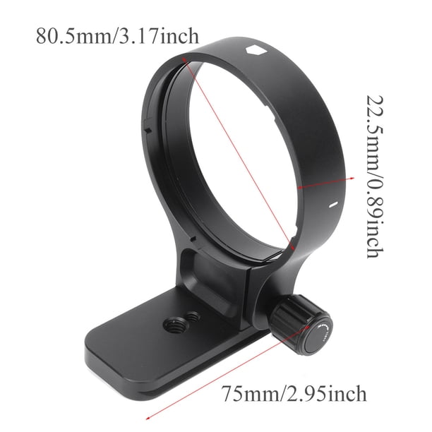 IShoot Lens Collar For Sigma 150-600mm - CNC Aluminum Tripod Ring With Arca-Swiss Plate