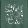 thumbnail image 3 of Instant Message - Baking Tools Line Art - Women's Lightweight French Terry Long Sleeve Shirt, 3 of 6