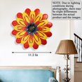 thumbnail image 4 of Ahys Flores De Metal Decoración De Pared Interior Al Aire Libre Arte De Pared De Metal Para El Hogar, Granja, Sala De Estar, Dormitorio, Baño, Decoración De Jardín, Rojo Y Amarillo, 4 of 5