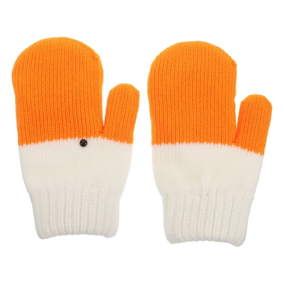 Masteelf Furry Warm Knitted Mittens Women Winter Gloves Plush Warm And Thick Cold Protection Lady Gloves For Home Outdoor Activities