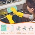 thumbnail image 5 of Paquete de 5 toallas de papel reutilizables, toallas de cocina suecas que no rayan, paños de esponja de celulosa súper absorbentes, biodegradables, aptas para lavavajillas, sin olor, 5 of 5