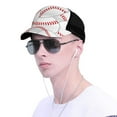 thumbnail image 4 of Picia Baseballs Pattern Trucker Hat,Baseball Cap,Sun Protection Cap,Stylish Headwear,Leisure Cap,Outdoor Sports Cap, 4 of 7