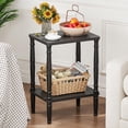 thumbnail image 5 of Small Side Table for Small Spaces, Vintage End Table, Narrow Couch Side Table with Storage, Skinny Nightstand Bedside Table for Bedroom, Living Room, Farmhouse, No-Tool Assembly. (Black), 5 of 8