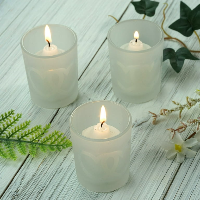 VILLCASE 5 Sets Candle PC Shell Heart Candle Empty Candle jar Votive Cups  Clear Candle Wax Candle Decorations for Candle Making Candle Storage Holder