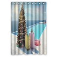 thumbnail image 1 of Cortina de ducha ABPHQTO Vacaciones navideñas en la piscina 120x180 cm poliéster impermeable, 1 of 1
