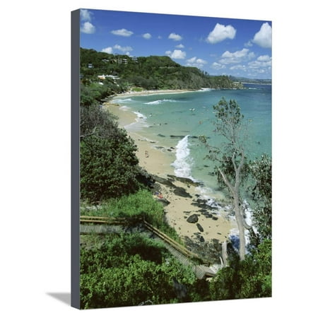 Byron Bay Surf - Watego and Beach, Surf Brake Between Byron Bay and Cape Byron, New South Wales (Nsw), Australia Stretched Canvas Print Wall Art By Robert Francis