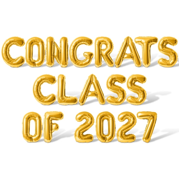 Letter Balloons - WELCOME LITTLE ONE 16" Inch Alphabet Letters Foil Mylar Balloon Baby Shower Party Banner (Gold)