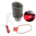 thumbnail image 3 of Guardoinrt Car Universal Carbon Fiber Style Tailpipe Tip Muffler 03 Red Light circle edge 1Set, 3 of 6