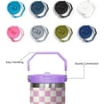 thumbnail image 3 of 30 oz Purple Checkered Flip Tumbler With Lid and Straw,Checkered CoffeeTravel Mug Cup Water Botter,Checkered Gifts for Women,Checkered Stuff Decor Accessories, 3 of 6