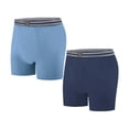 thumbnail image 1 of Atlas For Men - Pantalones Cortos Cuadrados de Elástico para Hombre - Pack de 2 (Azul, Azul Marino), 1 of 4