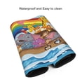 thumbnail image 4 of Hirioo Rainbow Animals on Noah's Ark for Mouse Pad ,Anti-Slip Base, Durable Stitched Edges, Perfect for Gaming, Office, and Home Use,16x35.5in, 4 of 9