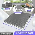 thumbnail image 7 of Yes4All Gym Flooring for Home Gym, 120 SQ. FT Puzzle/Interlocking Exercise Mat, EVA Foam Floor Tiles Padding with Border, Gray, 7 of 7