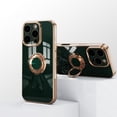 thumbnail image 4 of Allytechgroup iPhone 16 Pro Case Kickstand, Spaceman Bracket Design Shockproof Drop Proof Luxury Camera Lens Protective Phone Case for Apple iPhone 16 Pro, Darkgreen, 4 of 6