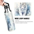 thumbnail image 3 of Tiger in Blue Water Bottles Insulated Thermos Kids Stainless Steel Bottle with Straw Lid Flask Leakproof for Sports Gym 20 oz, 3 of 7