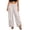 White, variant on SAWOBUUN Womens Harem Pants Palazzo Pants Wide Leg Lounge Pants Drawstring Loose Fit Casual Trousers