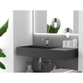 thumbnail image 7 of Castello USA Inc Juniper 36" Solid Surface Left Basin Bathroom Sink in Black, 7 of 7