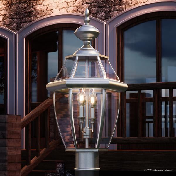 Urban Ambiance Luxury Colonial Outdoor Post Light, Large Size 21"H x