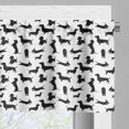 thumbnail image 3 of Ambesonne Dog Lover Valance Pack of 2, Monochorme Canine, 42"X12", Black White, 3 of 5