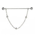 thumbnail image 1 of Milisten Collier Épingle Boules Rondes Col à Visser Chemises de Bar Cravate Décor Cravate Broche Col Épingle avec Chaîne (Argent), 1 of 5