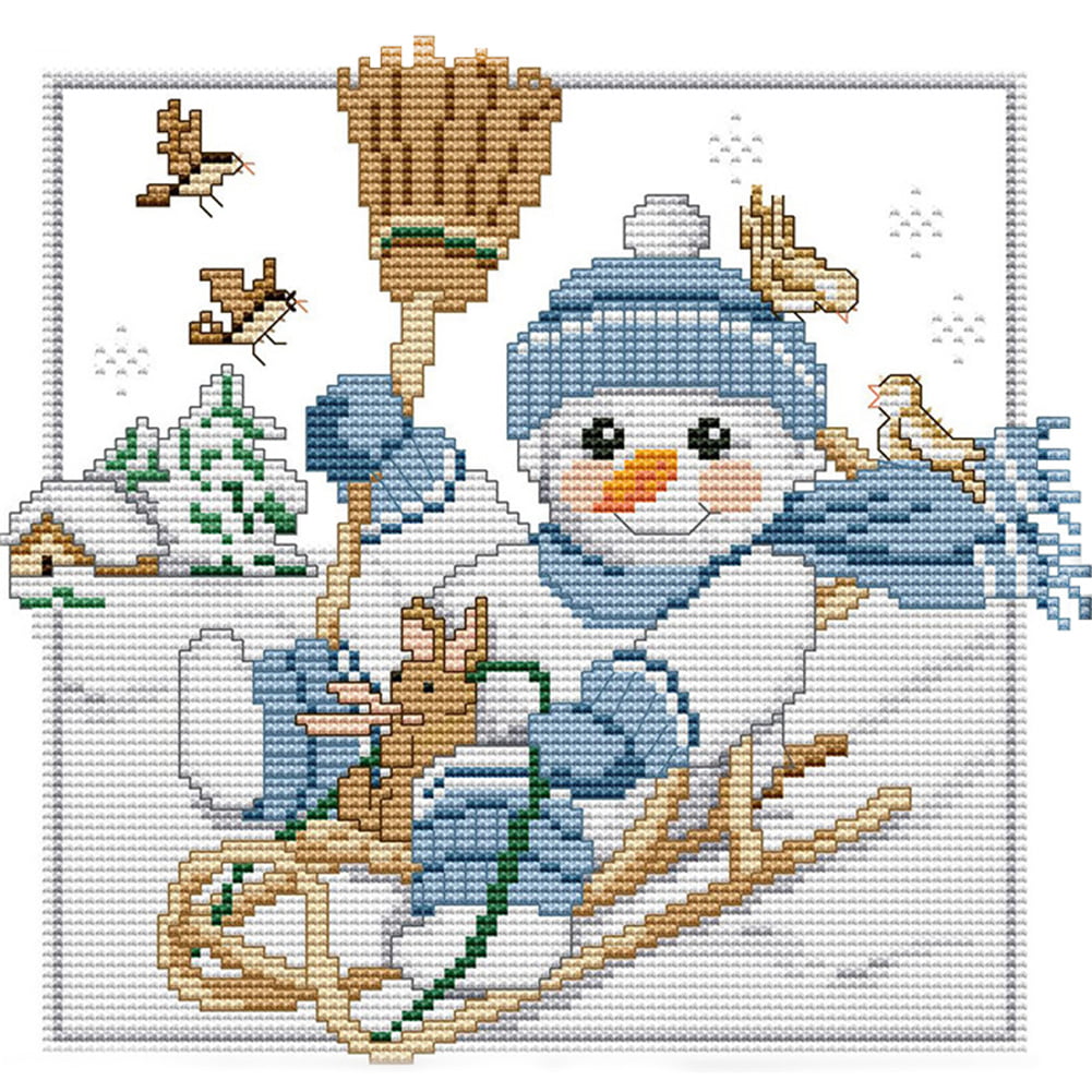 Cross Stitch Kits Snow Series Printed Pattern DIY Handmade Home Embroidery Sets 