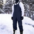 thumbnail image 2 of Mens One Piece Snow Bibs Waterproof Insulated Snow Bib Overalls Winter Warm Windproof Snowboard Pants Baggy Outdoor Ski Jumpsuit, 2 of 9