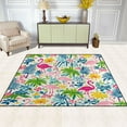 thumbnail image 2 of Non-Slip Area Rug 63x48in Indoor Washable Floor Mats Carpet Printed for Living Room, Bedroom, Home Decor Colorful Flamingo Pattern, 2 of 7