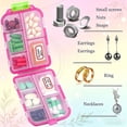 thumbnail image 4 of 1 Pack Portable Travel Pill Organizer, 10-Compartment Pocket Pill Case, Double-Layer Moisture-Proof Small Box for Daily Use and Travel, 9x6 cm (P), 4 of 9