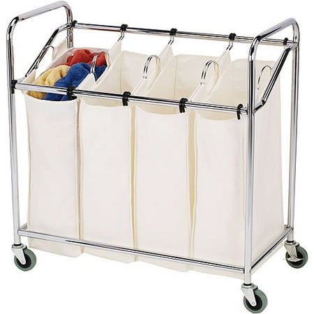 Household Essentials Heavy Duty 4-Bag Sorter, Natural