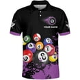thumbnail image 6 of Personalized Billiard Polo Shirt Shirts Men Women Custom Name 3D Team Apparel Gift 8 Ball Pool S-5XL (Pink, 5XL), 6 of 8