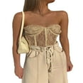 thumbnail image 1 of Camisole Aguichant en Dentelle Sans Manches Élastique, 1 of 7
