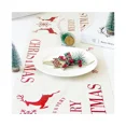 thumbnail image 3 of Camino de mesa navideño de lino, para decoración de mesa navideña (270 x 28 cm), mantel rectangular estampado, 3 of 5