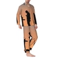 thumbnail image 2 of Susaid Anzac Day Print Men's Long Sleeve Pajama Set, Two-Piece Button-Down Loungewear PJs Set, Comfortable Sleepwear for Relaxation-Medium, 2 of 7