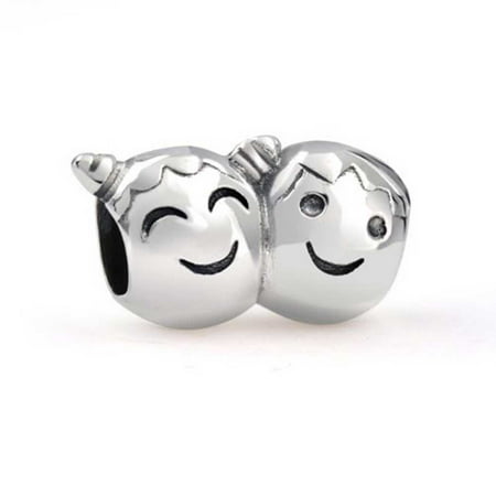 Bff Happy Brother Sister Best Friend Family Charm Bead For Women Teen 925 Sterling Silver Fits European
