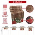 thumbnail image 6 of Burlap Table Runner 70 Inches Long,Christmas Flower Leaf Pine Cones Non-Slip Kitchen Table Runners for Dining Room Everyday Use Party Table Decorations Winter Snowflake Wood Board, 6 of 9