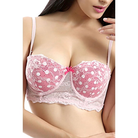 phistic Women Lace Balconette Padded Undewire Push Up Bra (32A-36C)