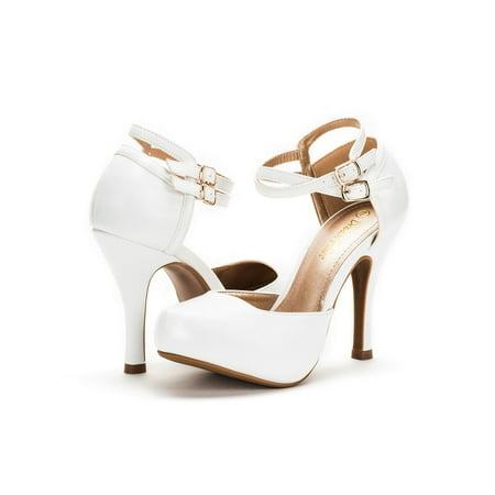 

Women‘s Office-02 Classy Double Ankle Strap Almond Toe High Heel Pumps Women‘s Footwear