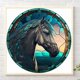thumbnail image 1 of Cuadros Decorativos 5D bricolaje taladro redondo completo diamante pintura vidrieras caballo decoración del hogar (NH3524) Wdftyju embutido en tela, 1 of 1