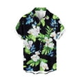 thumbnail image 2 of Jinhomg Men's Floral Vacation Shirt Casual Loose Button Down Tropical Hawaiian Shirt Big and Tall Comfy Short Sleeve Button Down Aloha Shirts Holiday Clearance Sale Black XL, 2 of 4