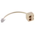 thumbnail image 4 of 6x Rj11 6p4c 2 Way Outlet Telephone Jack Line Splitter Adapter Beige, 4 of 5