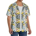 thumbnail image 2 of Rateoe Sea Turtle Print Mens Front Pocket Hawaiian Shirts Casual Shirts Short Sleeve Button Down Beach Tropical Shirts-Small, 2 of 5