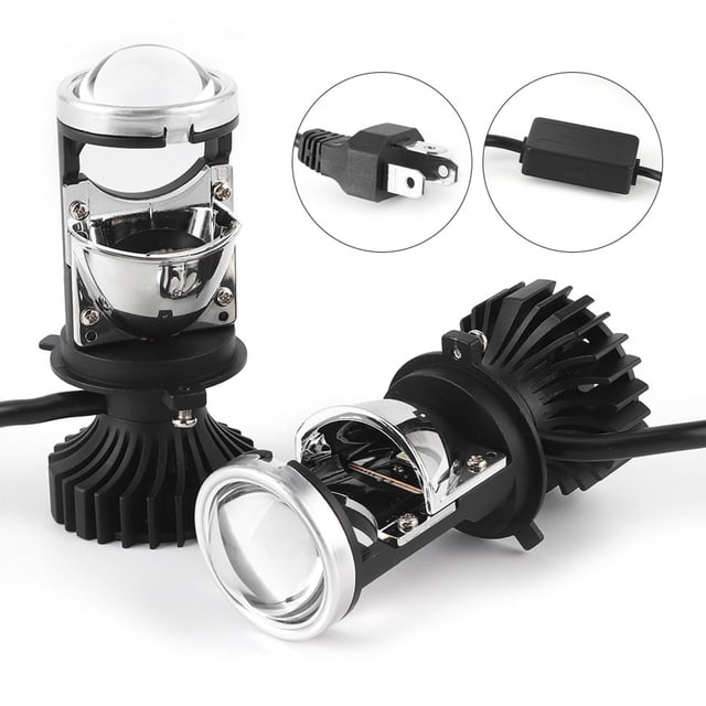 Bombilla impermeable para coche, 2 piezas H4 LED faro bombilla LED para faros delanteros kit de conversión de faros grado profesional Jadeshay A