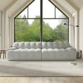 thumbnail image 6 of Magic Home 102.4 inch Oversized Loveseat Sofa,3D Mesh Fabric Comfy Sectional Cloud Sofa Couches,Curved Couch for Living Room, Office, Apartment,No Assembly Required (Light Gray), 6 of 12