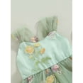 thumbnail image 5 of TSEXIEFOOFU Baby Girls Romper, Sleeveless Embroidery Flowers Butterfly Tulle Patchwork Dress, 5 of 9