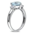 thumbnail image 3 of Everly Women's Created Sapphire and Created Aquamarine Sterling Silver Ring, 3 of 6