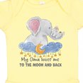 thumbnail image 4 of Inktastic My Oma Loves Me to the Moon and Back Elephant Family Boys or Girls Baby Bodysuit, 4 of 5