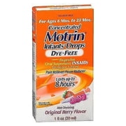 Infants' Motrin Liquid Medicine with Ibuprofen Berry Flavor, 1 oz, 4 Pack