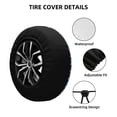 thumbnail image 2 of Goofa Cute Popcorn Pattern Universal Tire Cover for Jeep, SUV, Truck, and Trailer – Waterproof, UV-Resistant,Easy to Install, Fits 14"-17" Tires-15 inch, 2 of 6