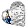 thumbnail image 1 of Funny Inspirational Graduation Acrylic Desk Sign for High School College Graduates 2025 Heart Keepsake Daughter Teens, 1 of 7